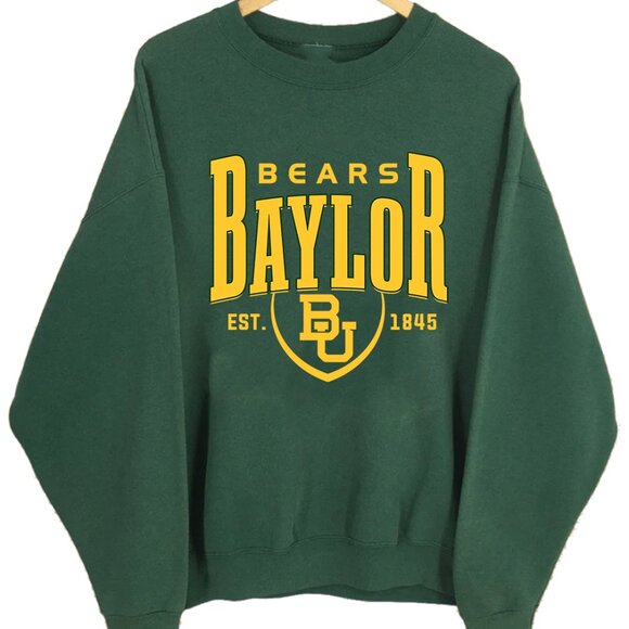 Baylor University Sweatshirt NCAA Baylor Bears Sweatshirt Sweater Shirt Retro - Picture 1 of 3